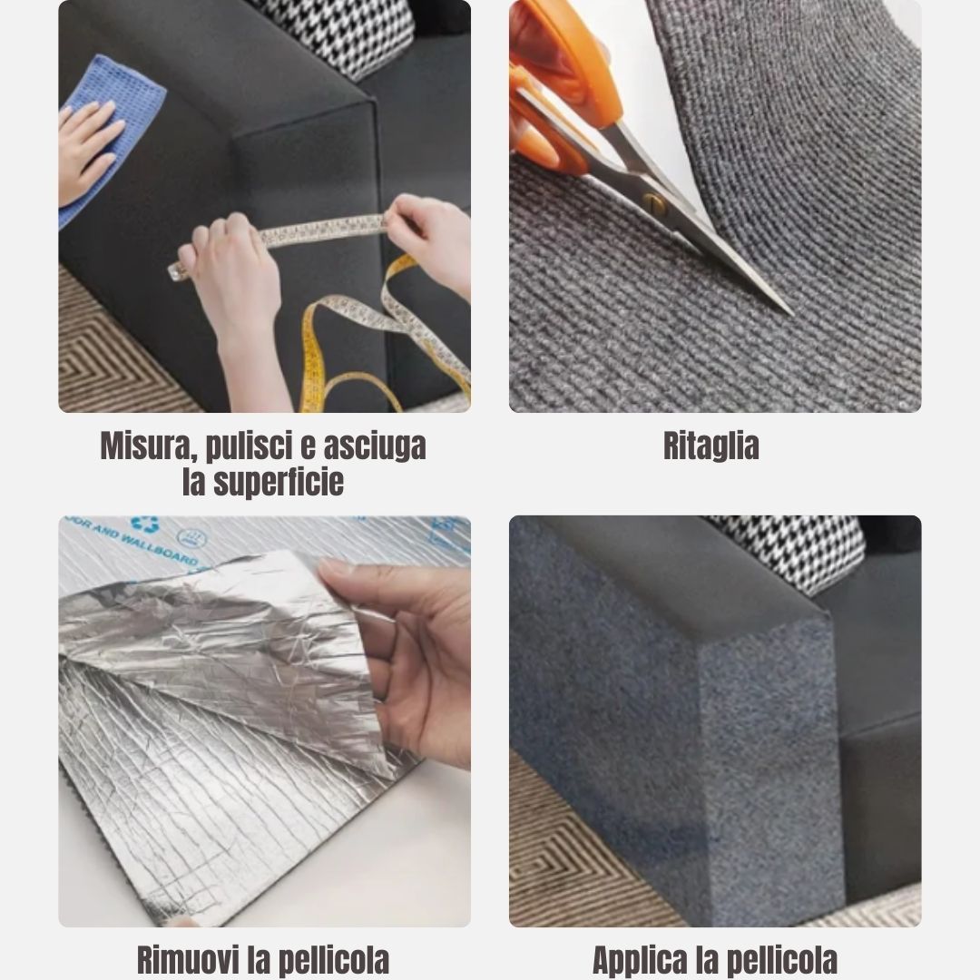 Tappeto per gatti tiragraffi auto-adesivo
